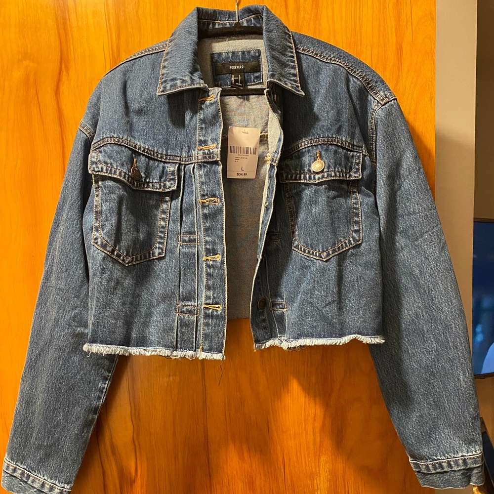 Cropped jean jacket